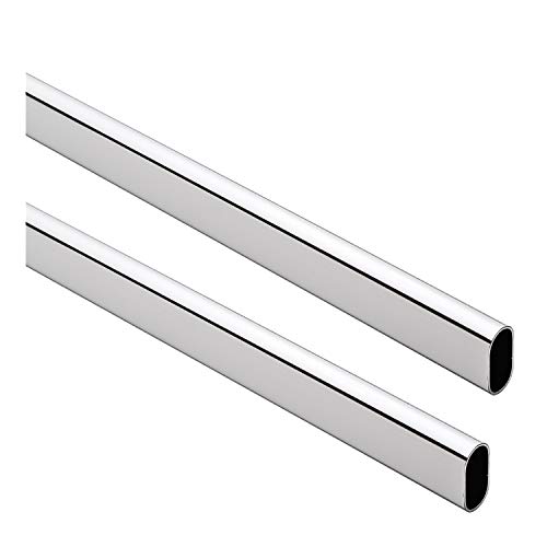 Product Cover Oval Closet Rod - Heavy Duty - 15mm x 30mm - Polished Chrome - 96