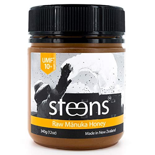 Product Cover Steens Manuka Honey UMF 10 (MGO 263) 12 Ounce | Pure Raw Unpasteurized Honey From New Zealand NZ | Traceability Code on Each Label