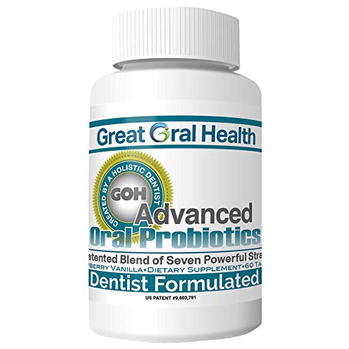 Product Cover Chewable Oral Probiotics ~Dentist Formulated 60 Lozenge Bottle ~Attack Bad Breath, Cavities and Gum Disease ~Bad Breath Treatment~Contains BLIS M18 and BLIS K12