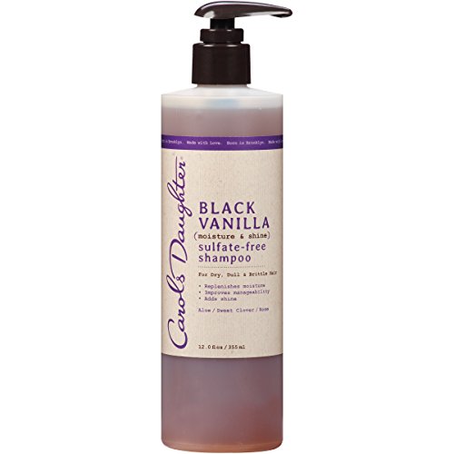Product Cover Carol's Daughter Black Vanilla Moisture & Shine Sulfate Free Shampoo For Dry Hair and Dull Hair, with Aloe and Rose, Paraben Free Shampoo, 12 Fl Oz (Pack of 1) (Packaging May Vary)