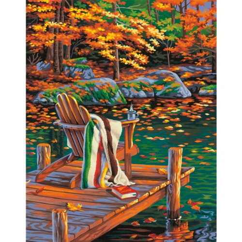 Product Cover Dimensions Golden Pond Paint by Numbers for Adults, 11'' W x 14'' L