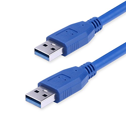 Product Cover LOHASIC USB 3.0 Ultra High Speed Cable, 1 Feet, Male A Plug to A Plug -Blue,1FT