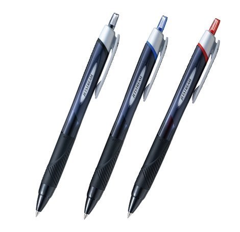 Product Cover uni-ball Jetstream Extra Fine & Micro Point Click Retractable Roller Ball Pens,-Rubber Grip Type -0.38mm-Black,Blue,Red Ink -Each 1 Pens/Total 3 Pens Value Set