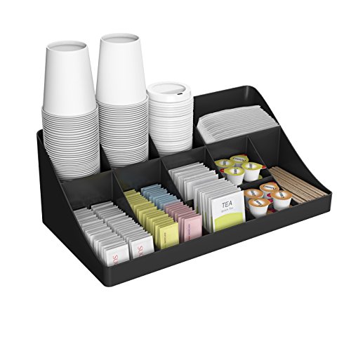 Product Cover Mind Reader ' Pioneer' Breakroom Organizer 11 Compartment Condiment Holder, Black