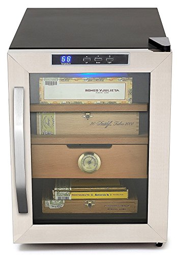 Product Cover Whynter CHC-120S Stainless Steel 250-Cigar Cooler, 1.2 Cubic Feet Humidor, Black