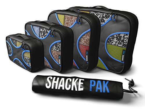 Product Cover Shacke Pak - 4 Set Packing Cubes - Travel Organizers with Laundry Bag