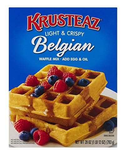 Product Cover Krusteaz Light & Crispy Belgian Waffle Mix - No Artificial Flavors, Colors, or Preservatives - 28 OZ (Pack of 2)