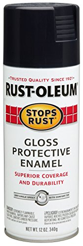 Product Cover Rust-Oleum 7779830-6PK Stops Rust Spray Paint, 12-Ounce, Gloss Black, 6-Pack