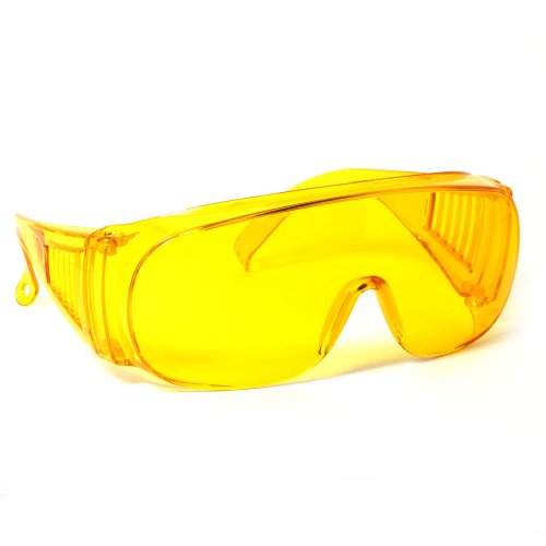 Product Cover Calabria 1003 Large Fit-Over Safety Glasses UV Protection in Yellow