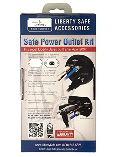 Product Cover Liberty Safe Power Outlet Kit for Interior Safe Accessories with USB and Ethernet for Dehumidifiers and Lights