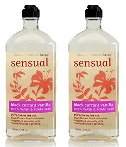 Product Cover Bath and Body Works, Aromatherapy Sensual Black Currant Vanilla Body Wash & Foam Bath 10oz. per bottle (2 Pack)