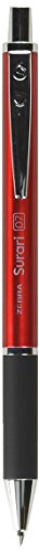 Product Cover Zebra Emulsion Ink Ballpoint Pen Surari 300 0.7mm Point, Red Body (BA38-R)