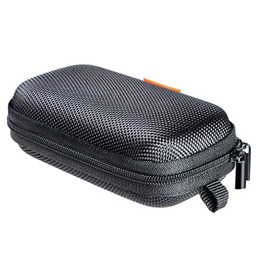 Product Cover GLCON Black Rectangle Shaped Portable Protection Hard EVA Case, Mesh Inner Pocket, Zipper Enclosure and Durable Exterior, a Handsfree Lightweight Universal Carrying Bag for Wired or Bluetooth Headset Earphone Earbud, USB Char