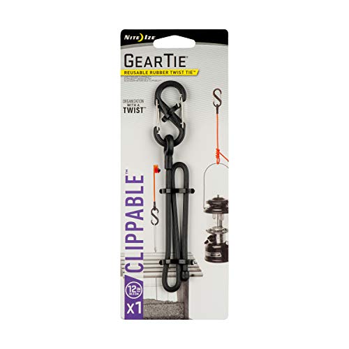 Product Cover Nite Ize GLC12-01-R3 9305 Gear Tie, 12-inch, 1 Pack, Black
