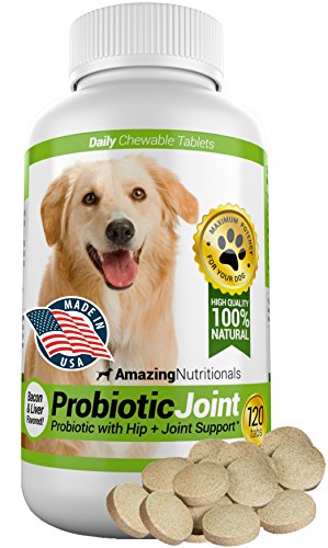 Product Cover Amazing Probiotics for Dogs Eliminates Diarrhea and Gas with Hip Joint Pain Relief, 120 Chews