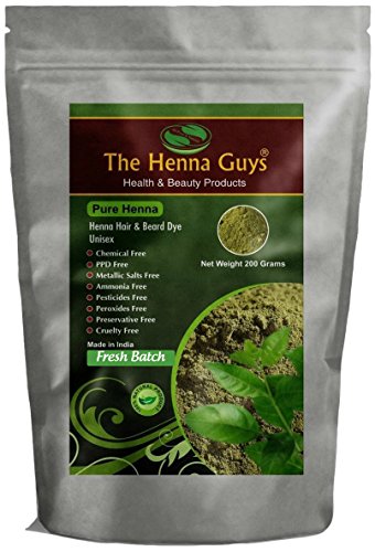 Product Cover The Henna Guys 100% Pure and Natural Henna Powder for Hair Dye/Color, 200g