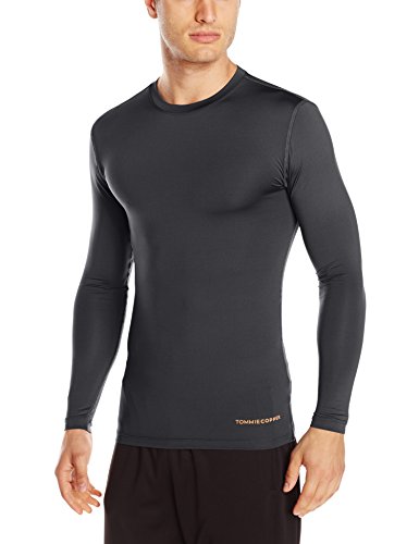 Product Cover Tommie Copper Men's Core Compression Long Sleeve Crew Neck Shirt, Black, Large
