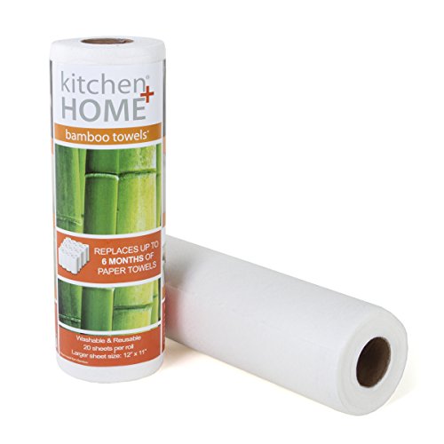 Product Cover Bamboo Towels - Heavy Duty Eco Friendly Machine Washable Reusable Bamboo Towels - One roll replaces 6 months of towels!