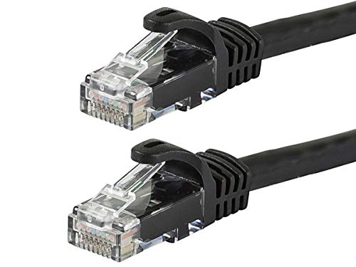 Product Cover Monoprice Flexboot Cat6 Ethernet Patch Cable - Network Internet Cord - RJ45, Stranded, 550Mhz, UTP, Pure Bare Copper Wire, 24AWG, 20ft, Black