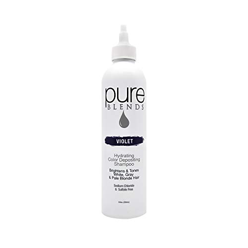 Product Cover Pure Blends Hydrating Color Depositing Shampoo, Violet, White, Gray and Pale Blonde Hair, 8.5 oz.