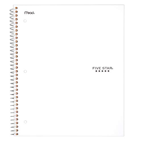 Product Cover Five Star Spiral Notebook, 1 Subject, Wide Ruled Paper, 100 Sheets, 10-1/2