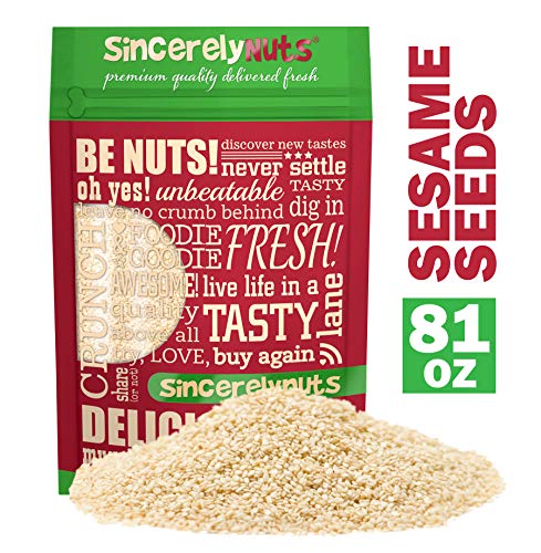 Product Cover Sincerely Nuts Hulled Sesame Seeds (5Lb Bag) | A Heart Healthy Snack Rich in Fiber, Minerals & Antioxidants | Source of Plant Based Protein | Gluten Free & Kosher