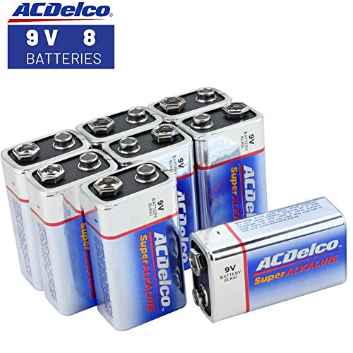 Product Cover ACDelco 9 Volt Batteries, Super Alkaline Battery, 8 Count Pack