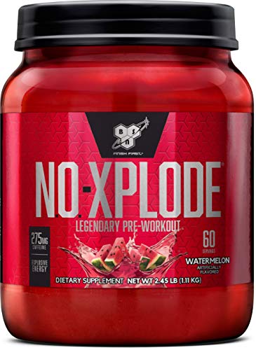 Product Cover BSN N.O.-XPLODE Pre-Workout Supplement with Creatine, Beta-Alanine, and Energy, Flavor: Watermelon, 60 Servings
