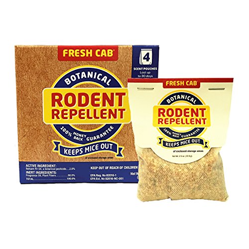 Product Cover Fresh Cab Botanical Rodent Repellent - Environmentally Friendly, Keeps Mice Out, 4 Scent Pouches