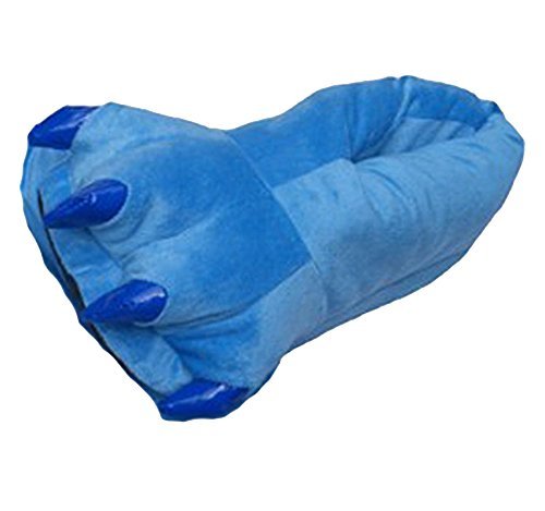 Product Cover Win8Fong Cosplay Monster Paw Plush Slipper Monster Feet Slippers / 41-45 Blue