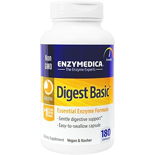 Product Cover Enzymedica - Digest Basic, Essential, Full Spectrum Digestive Enzymes, 180 Capsules (FFP)