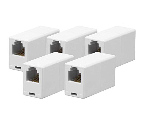 Product Cover iMBAPrice RJ12 / RJ11 6P6C Straight Telephone Inline Coupler (5 Pack)