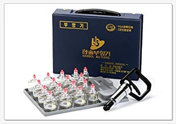 Product Cover  Hansol Cupping Therapy Equipment Set with Pumping Handle 17 Cups (Made in Korea)