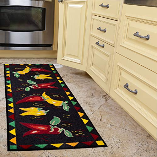 Product Cover Ottomanson Siesta Collection Kitchen Hot Peppers Design (Machine Washable/Non Slip) Runner Rug, 20
