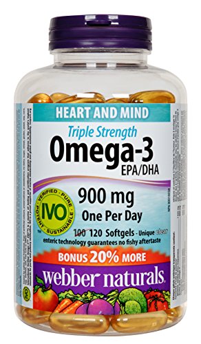 Product Cover Webber Naturals Triple Strength Omega-3, Value Size, 900 Mg Bonus 120-Count