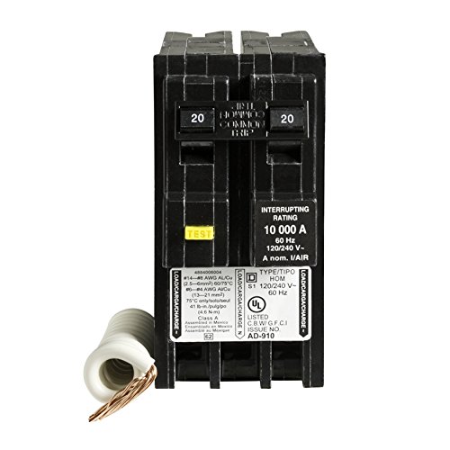 Product Cover Square D by Schneider Electric HOM220GFIC Homeline 20 Amp Two-Pole GFCI Circuit Breaker, ,
