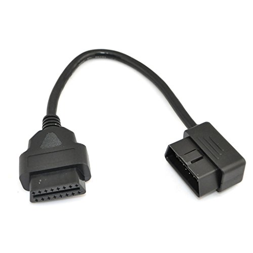 Product Cover iKKEGOL 1ft Feet 30cm/12 OBD II OBD2 16 Pin Male to Female Extension Cable Car Diagnostic Extender Cord Adapter