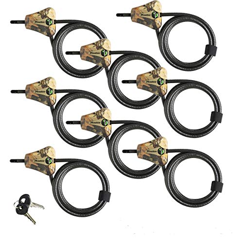 Product Cover Master Lock - Python Trail Camera Adjustable Camouflage Cable Locks 8418KA-8 CAMO 8-pack