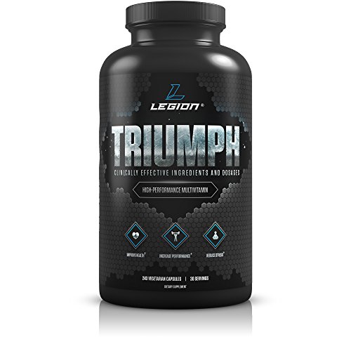 Product Cover Legion Triumph Daily Multivitamin Supplement - Vitamins and Minerals for Athletes Helps w/Mood, Stress, Immune System, Heart Health, Energy, Sports & Bodybuilding Workouts. 30 Svgs.
