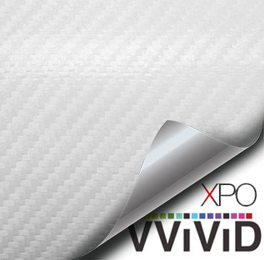 Product Cover VViViD XPO White Carbon Fiber Car Wrap Vinyl Roll with Air Release Technology (1ft x 5ft)