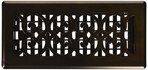 Product Cover Decor Grates SPH410-RB Scroll Plated Register, 4-Inch by 10-Inch, Rubbed Bronze