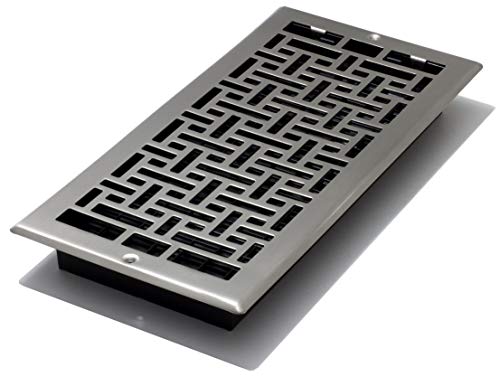 Product Cover Decor Grates AJL614W-NKL Oriental Wall Register, 6-Inch by 14-Inch, Nickel