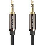 Product Cover FosPower 25ft 3.5mm Male to 3.5mm Male AUX Stereo Audio Cable - Step Down Design Auxiliary Cable for iPhone iPod Android Smartphones Tablets MP3 Players and More 25 feet 06 FT