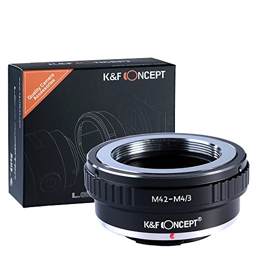 Product Cover K&F Concept M42 Screw Mount Lens to Micro 4/3 Four Thirds System Camera Mount Adapter, fits Olympus PEN E-P1 P2 P3 P5 E-PL1 PL1s PL2 PL3 PL5 PL6 E-PM1 PM2 OM-D E-M5 E-M1 Panasonic Lumix DMC-GH1 GH2 GH3 GX7 G1 G2 G10 G3 G5 G6 GF1 GF2 GF3 GF5