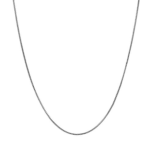 Product Cover Honolulu Jewelry Company 14K Solid White Gold Box Chain Necklace