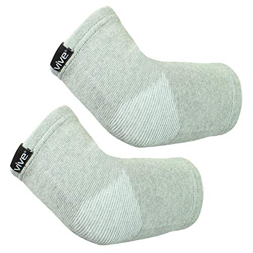 Product Cover Vive Elbow Sleeve (Pair) - Bamboo Charcoal Compression Support Brace for Tendonitis Prevention, Recovery, Joint Pain Relief, Golfers, Tennis, Weightlifting, Basketball, Sports Stabilizer - Men, Women