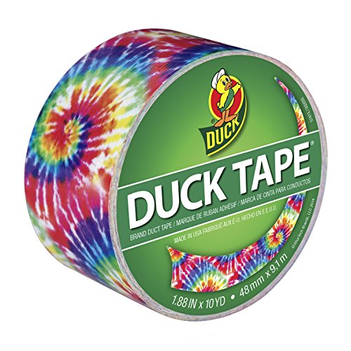 Product Cover Duck Brand 283268 Love Tie Dye Printed Duct Tape, 1.88 Inches x 10 Yards, Single Roll