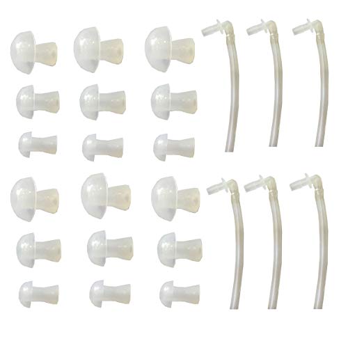 Product Cover 18pcs Ear Plug with 6 tubes for BTE Hearing Aid Aids Eartips Domes (size S M L)