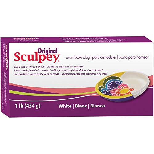 Product Cover Original Sculpey Sculpting Compound White Oven-Bake Clay - Great for School and Art Projects - 1 Lb, Pack of 3
