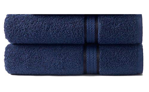Product Cover Cotton Craft - 2 Pack Ultra Soft Oversized Extra Large Bath Sheet 35x70 Night Sky - Weighs 33 Ounces - 100% Pure Ringspun Cotton - Luxurious Rayon trim - Ideal for everyday use, Easy care machine wash